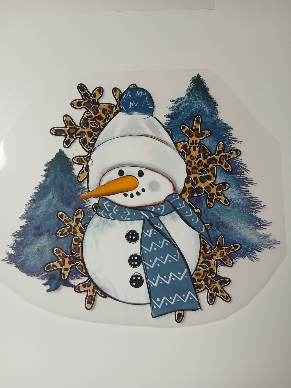 Ready to Press Winter DTF Transfers Set of 4 Snowman Not Made For Winter - Picture 5 of 6